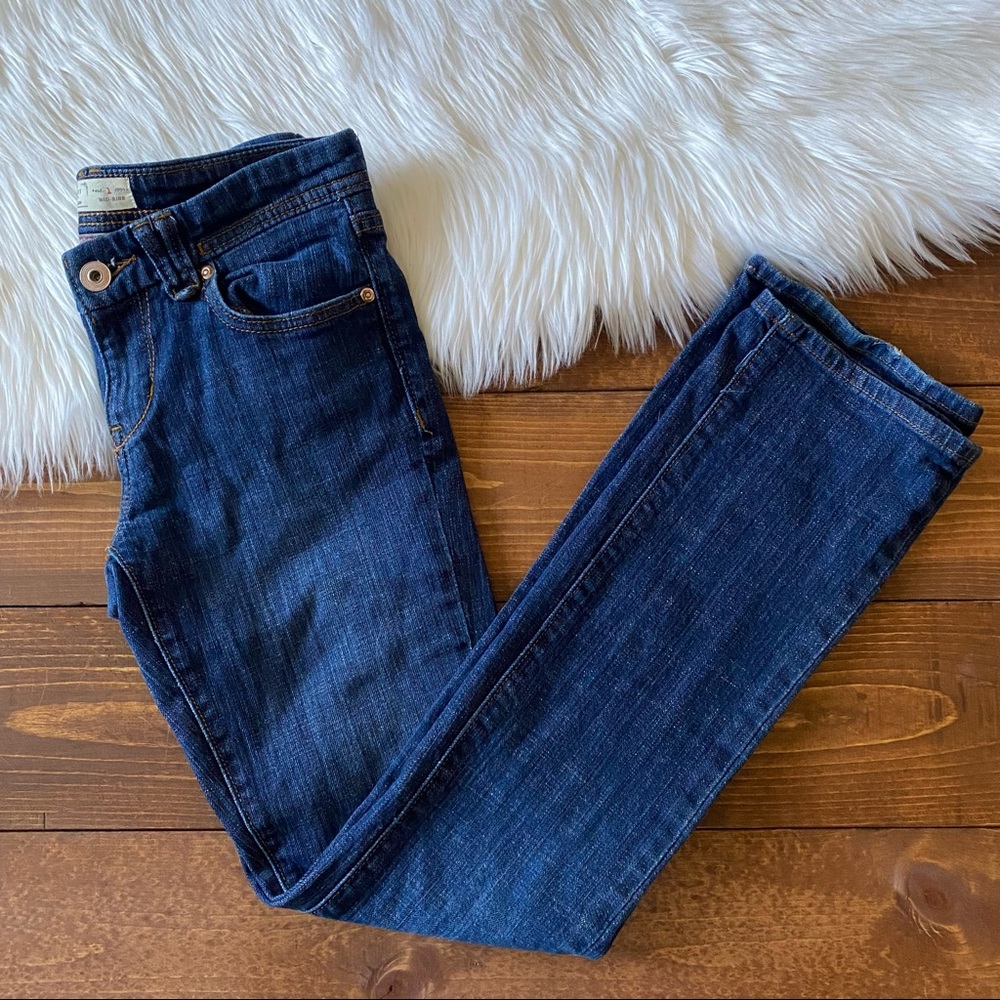 Boot cut mid rise jeans